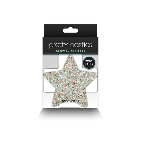 NS Novelties Pretty Pasties Glow In The Dark Star & Cross Set