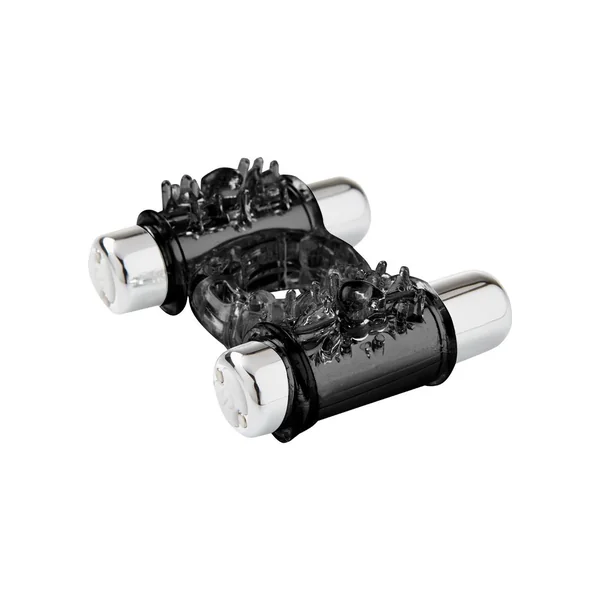 Nu Sensuelle Double Action 7 Function Silicone Rechargeable Bullet Ring Waterproof Black