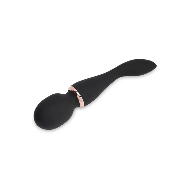 Nu Sensuelle XLR8 Alluvion Silicone Rechargeable Wand Massager – Black/ Rose Gold