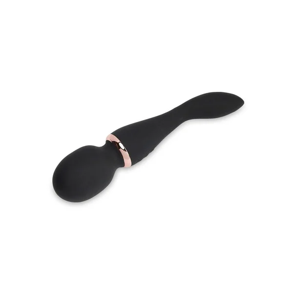 Nu Sensuelle XLR8 Alluvion Silicone Rechargeable Wand Massager - Black/ Rose Gold