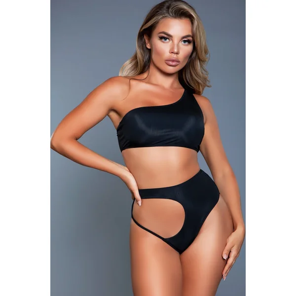 One Shoulder Cropped Top With Matching Bottom