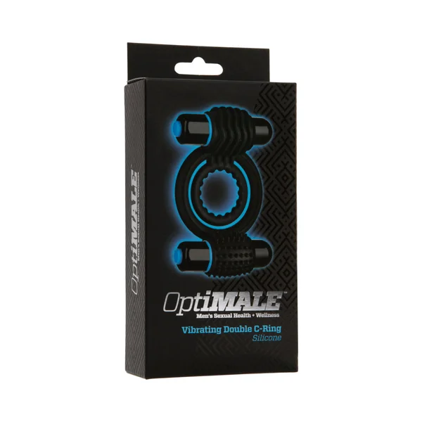 OptiMALE Vibrating Double C-Ring Black