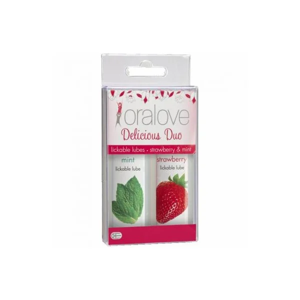 ORALOVE 2 PACK LUBE STRAWBERRY & MINT