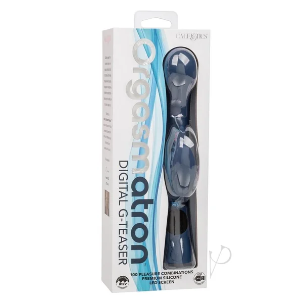 Orgasmatron Digital G-Teaser Rechargeable Silicone Rabbit - Blue