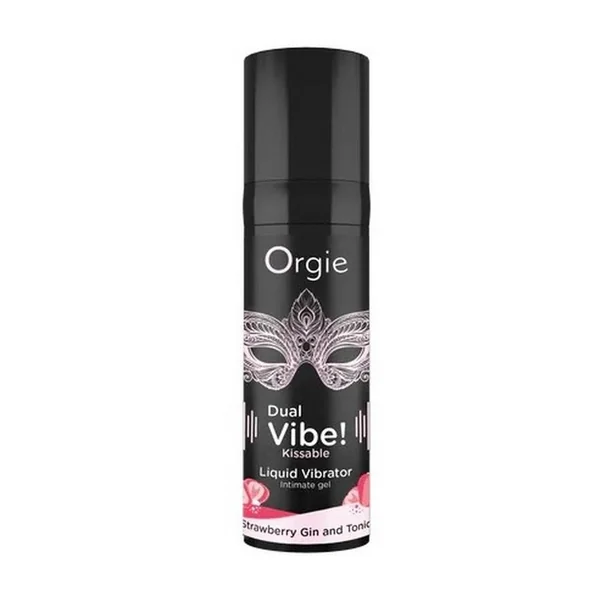 Orgie Dual Vibe Kissable Liquid Vibrator Gel 0.5 fl oz – Strawberry Gin and Tonic