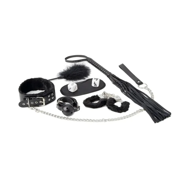 Ouch! 8-Piece Introductory Bondage Kit #6 Black