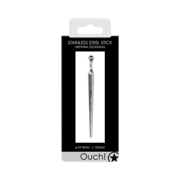 Ouch! Urethral Sounding Stainless Steel Stick 8mm