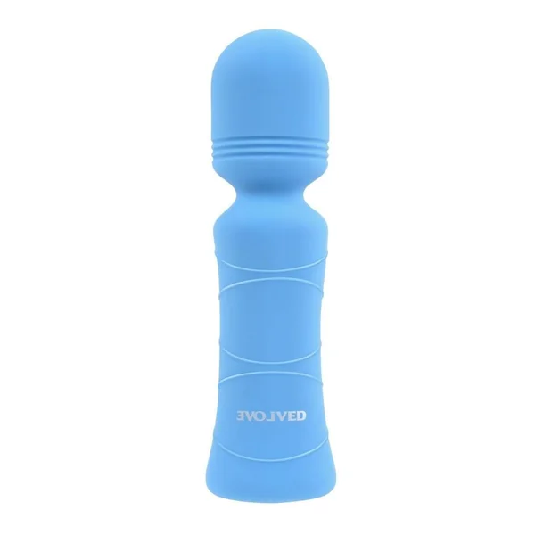 Out of The Blue Rechargeable Silicone Wand Vibrator – Blue
