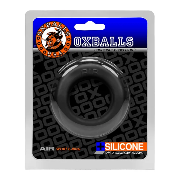 OXBALLS Air Lightweight Airflow Cockring Black Ice – Breathable Comfort and Bulge Enhancement
