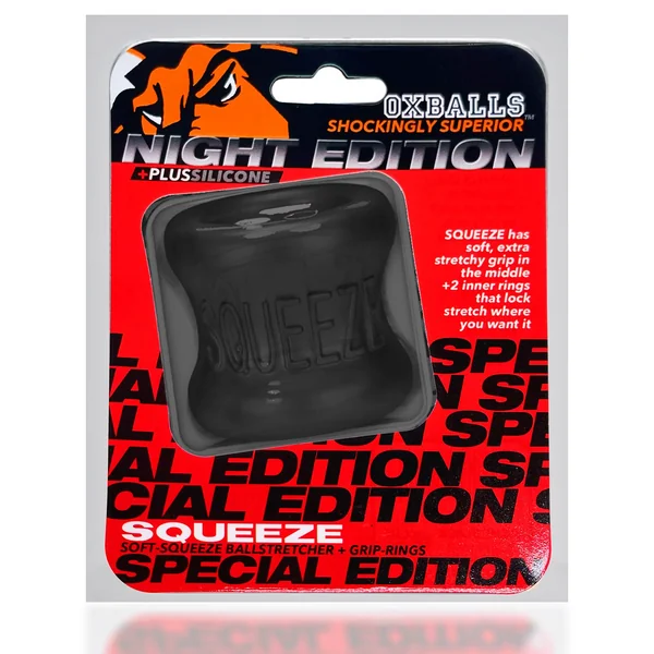 Oxballs Squeeze Ballstretcher Plus Silicone Special Edition Night Black