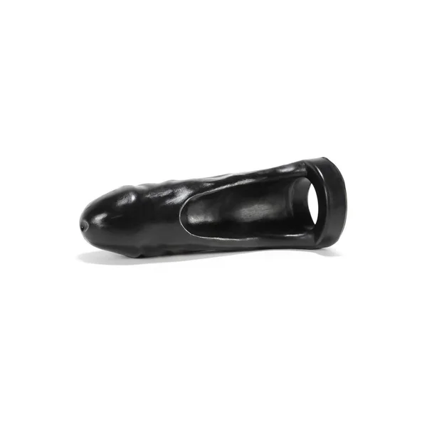 Oxballs Thug Penetrator Cock Ring Dildo 7in – Black