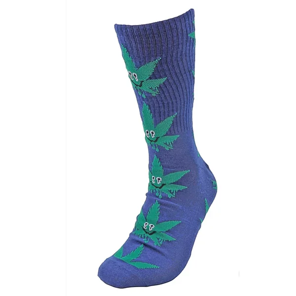 Parquet Socks-Green Smiley Pot Leaf