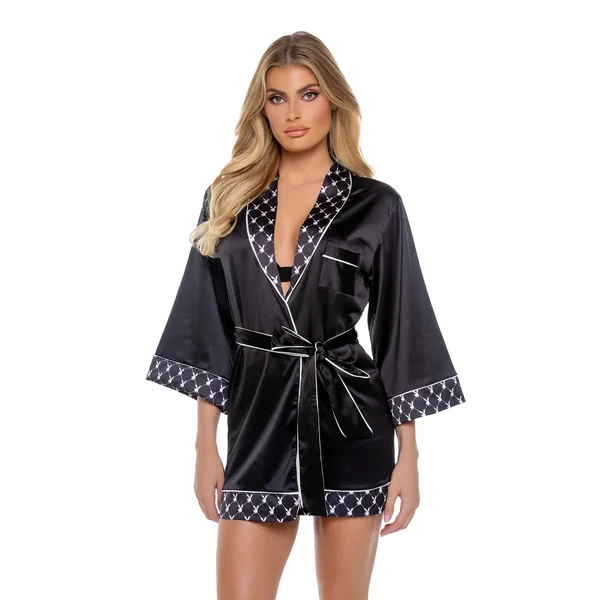 PBlI150 Playboy Bunny Smoke Lounge Robe