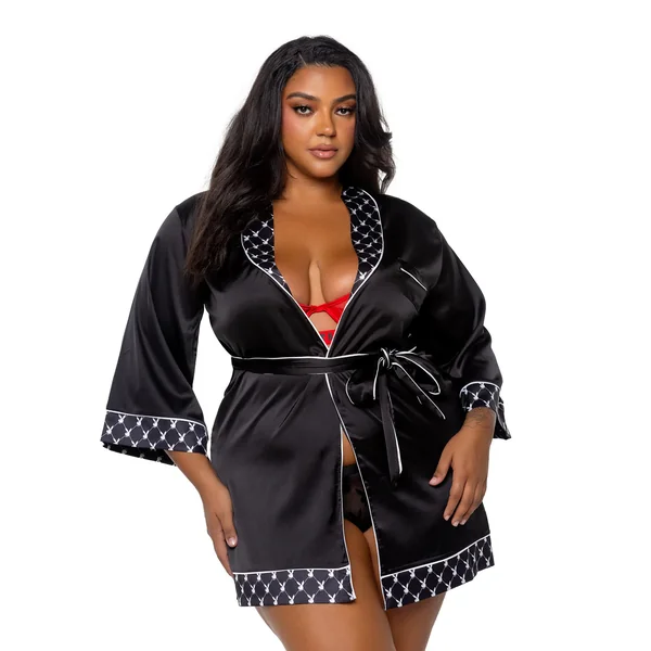 PBlI150 Playboy Bunny Smoke Lounge Robe