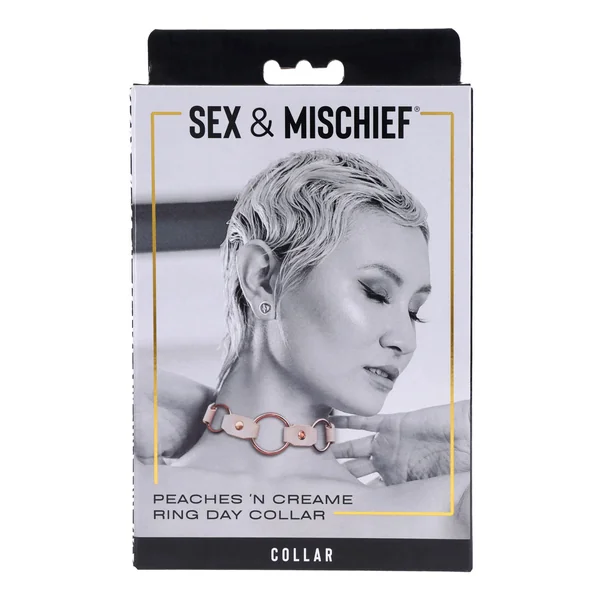 Peaches N Creame Ring Day Collar (Pink) – Luxury BDSM Collar