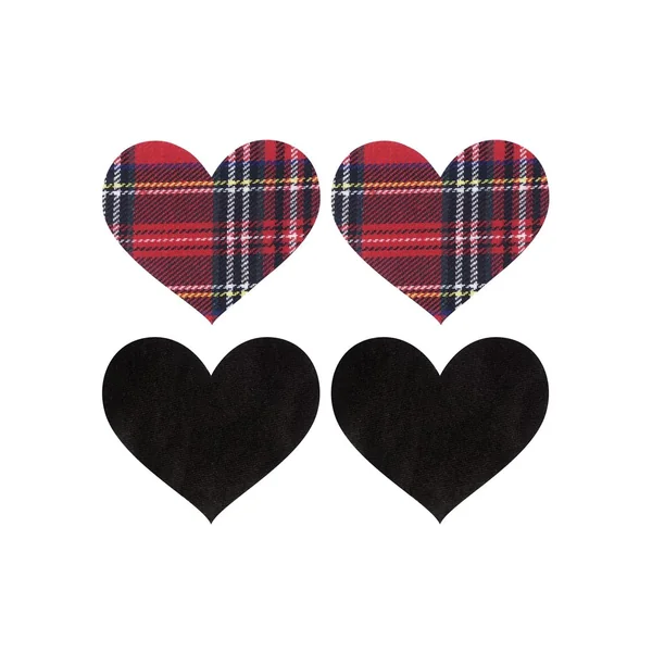 Peekaboo Schoolgirl Hearts Pasties – Red