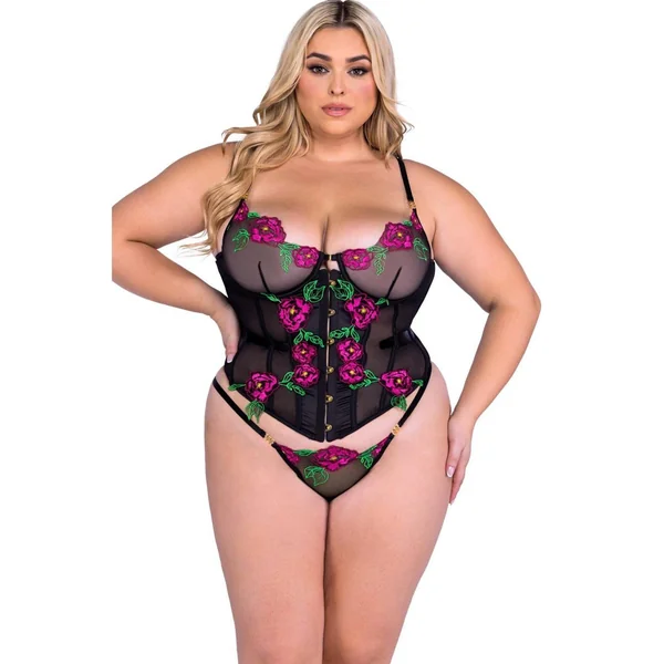 Peony Corset Set Plus Size