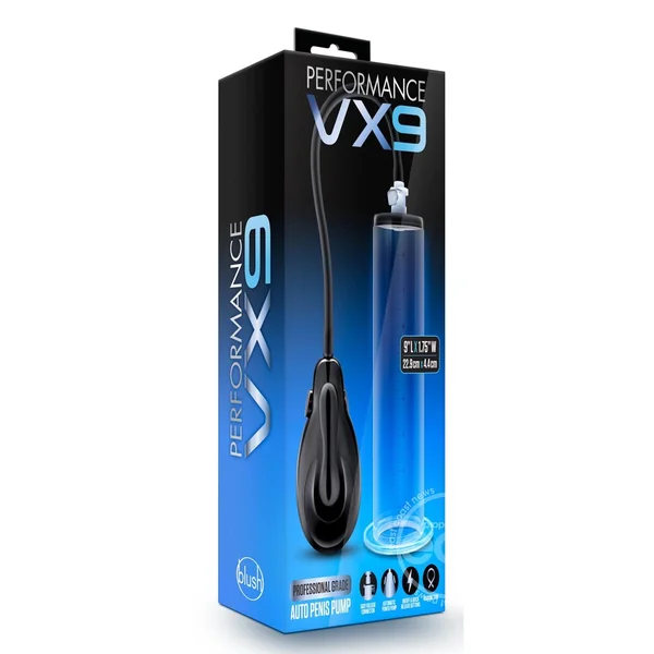 Performance VX9 Auto Penis Pump 9in - Clear