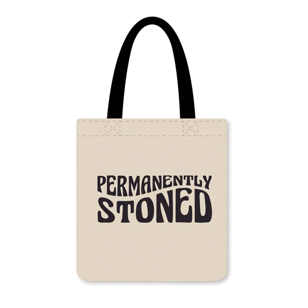 Permanently Stoned Reusable Tote - Black/White