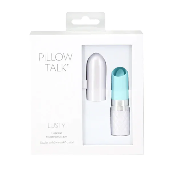Pillow Talk Lusty Flickering Lipstick Massager Teal