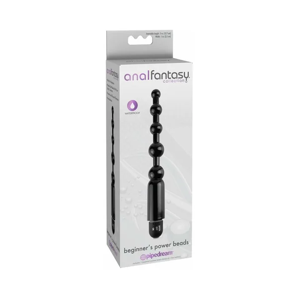 Pipedream Anal Fantasy Collection Vibrating Beginner''s Power Beads Black