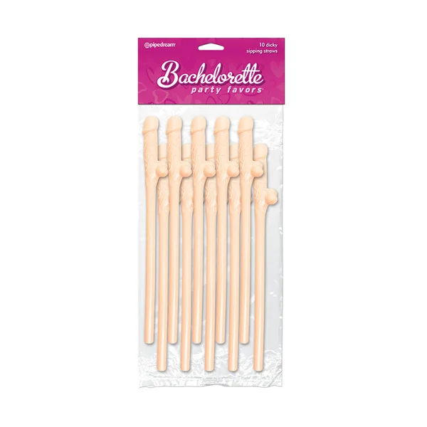 Pipedream - Bachelorette Penis Straws - 10 piece