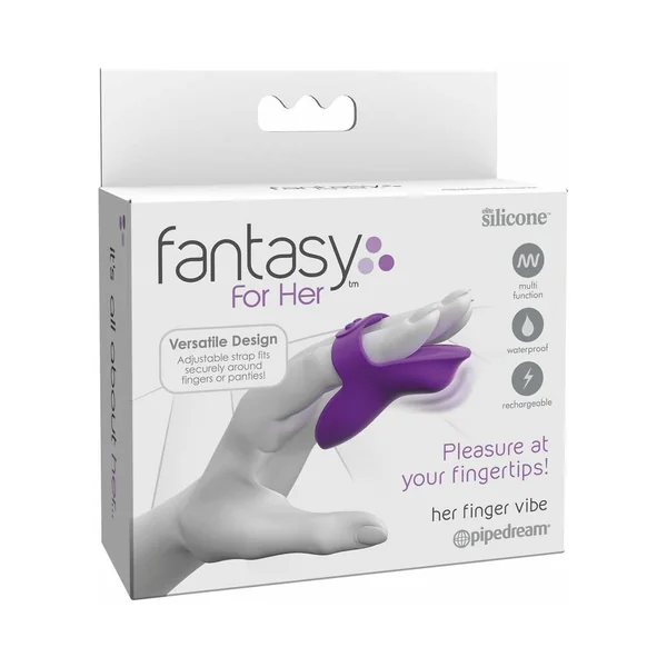 Pipedream Fantasy For Her Rechargeable Adjustable Silicone Her Finger Vibe Purple