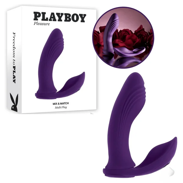 Playboy Mix and Match Clitoral Stimulator G Spot Vibrator With Vibrating Penis Ring