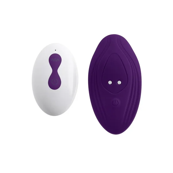 Playboy Our Little Secret Rechargeable Silicone Panty Vibe with Remote Control – Purple