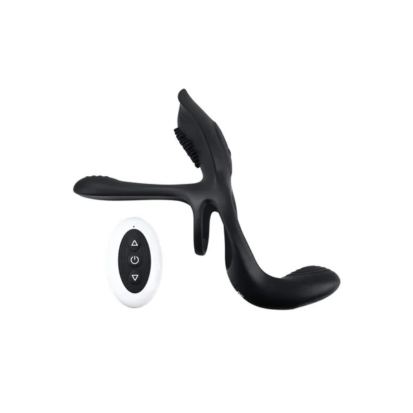 Playboy The 3 Way Rechargeable Silicone Cock Ring – Black
