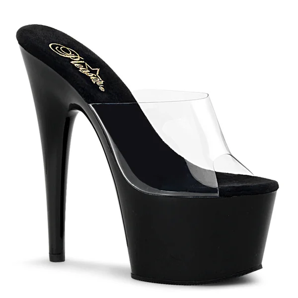 Pleaser 7" Clear Strap Heels-Adore-701*
