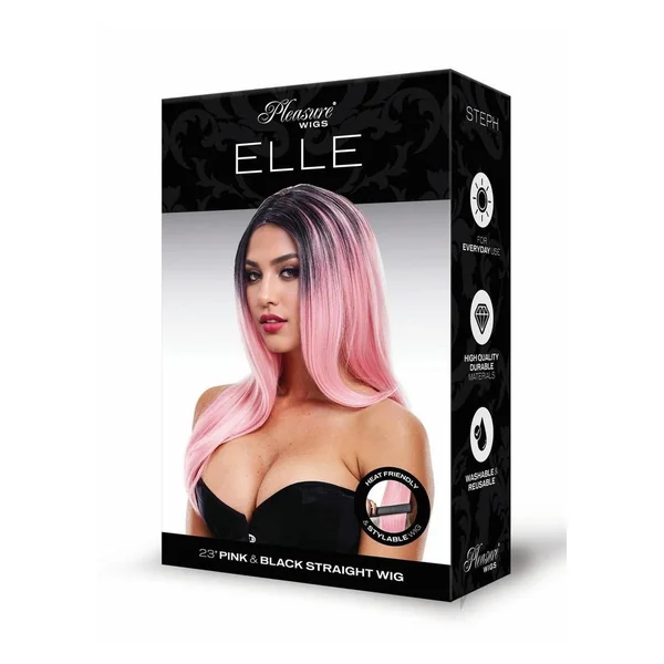 Pleasure Wigs Collection Ella Wig - Black/Pink