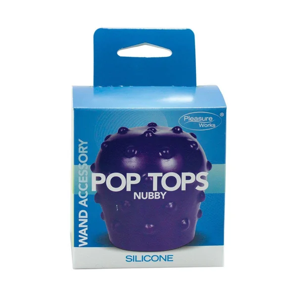 Pleasure Works Pop Top Wand Attachment - Nubby Purple