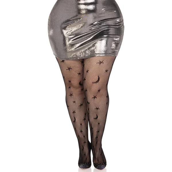 Plus Size Celestial Net Tights