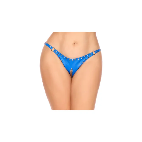 PLUS SIZE CHAIN STUDDED THONG PANTY