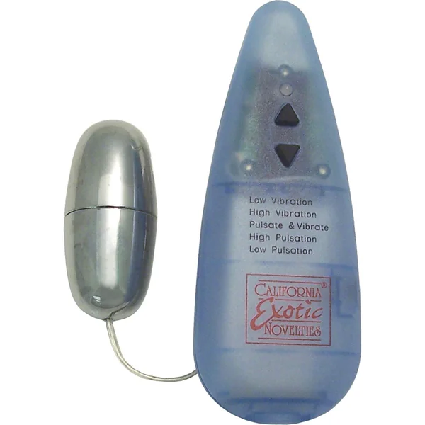 Pocket Exotics Impulse Silver Bullet with Wired Remote Control – Silver