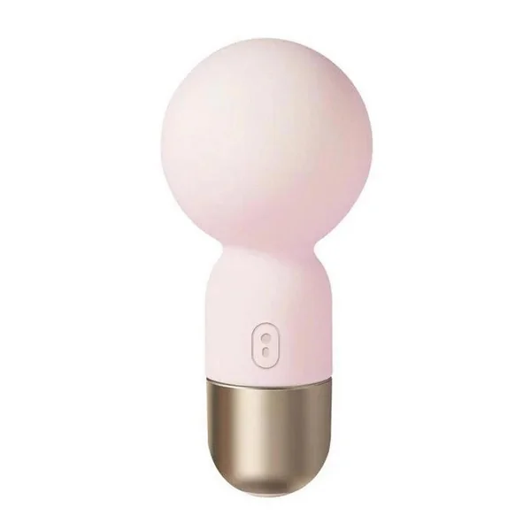 Pokewan Pocket Mini Vibrating Silicone Rechargeable Wand Massager – Pink/Rose Gold