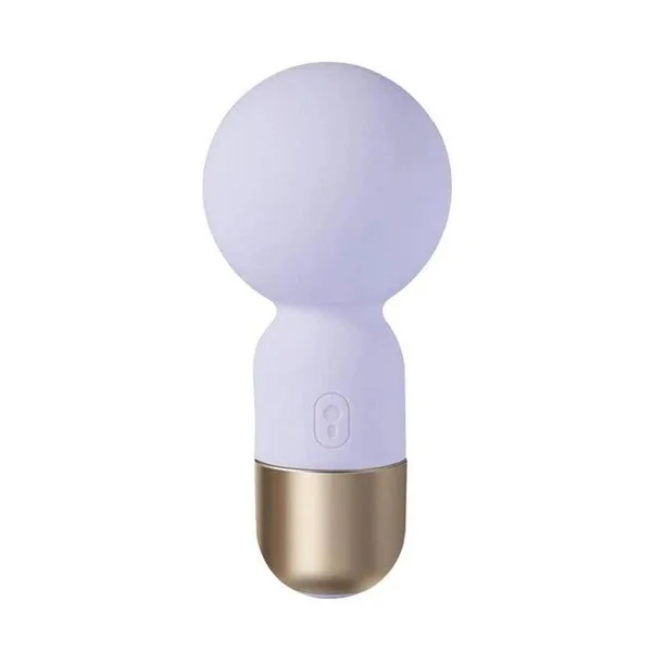 Pokewan Pocket Mini Vibrating Silicone Rechargeable Wand Massager – Purple/Rose Gold