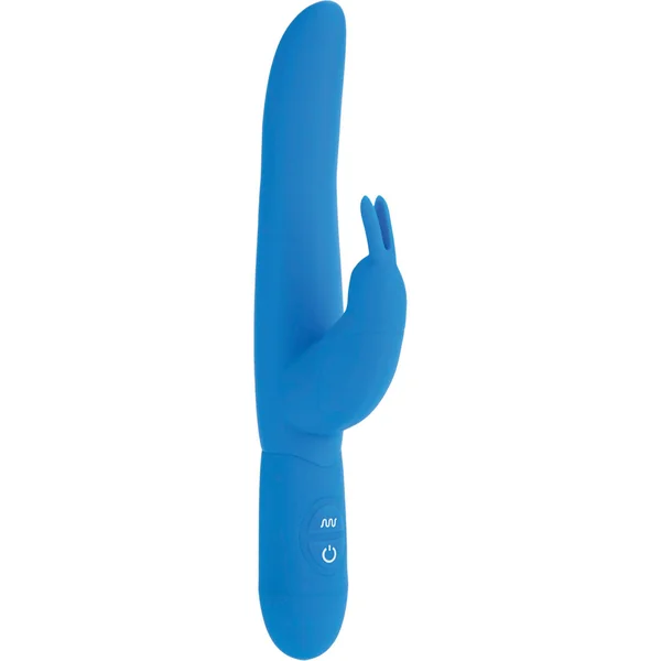 Posh 10 Function Dual Motor Bounding Bunny Silicone Vibrator Waterproof Blue