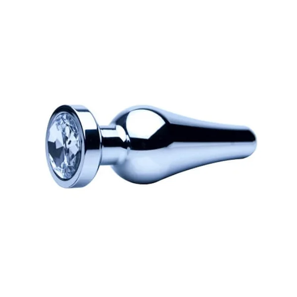 Precious Metals Smooth Silver Butt Plug (Large)