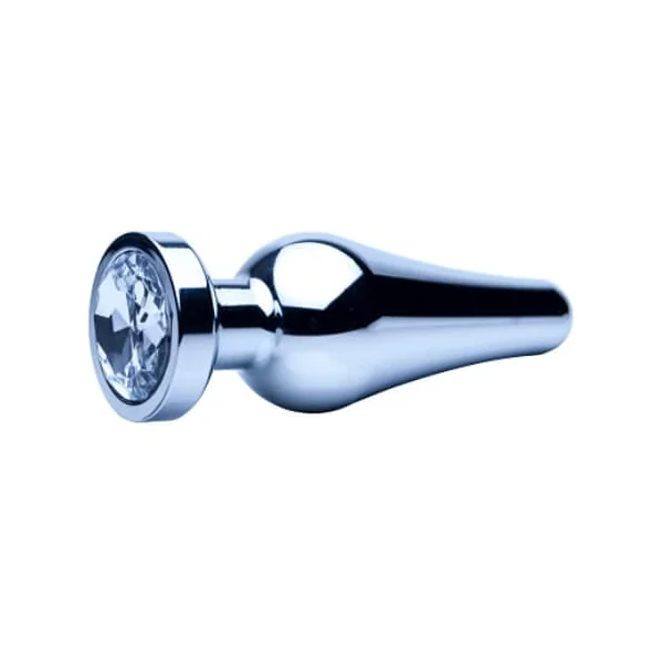 Precious Metals Smooth Silver Butt Plug (Medium)