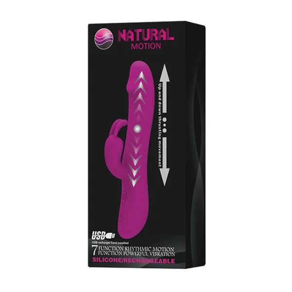 Pretty Love Natural Motion Thrusting Rabbit 7 Function - Fuchsia