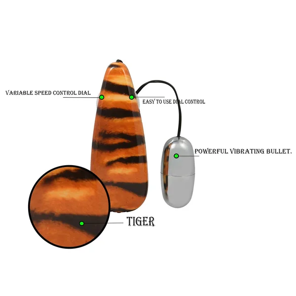 Primal Instinct Egg Bullet Vibrator Tiger