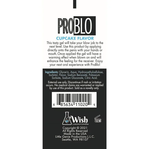 Problo Fishbowl Oral Pleasure Flavored Gel 10ml (65 Per Bowl) - Cupcake