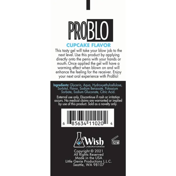 ProBlo Oral Pleasure Flavored Gel 1.5oz – Cupcake