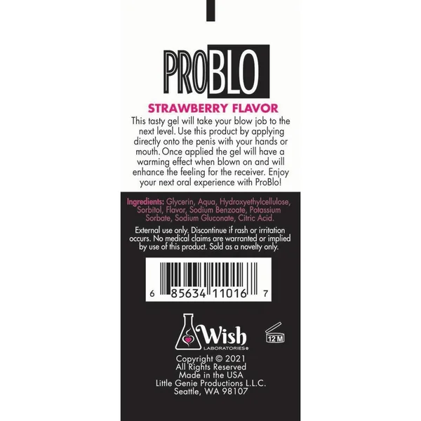 ProBlo Oral Pleasure Flavored Gel 1.5oz – Strawberry