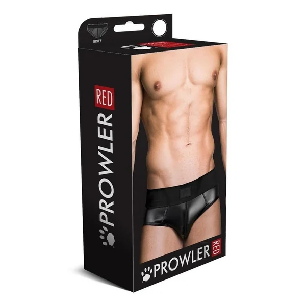 Prowler Red Wetlook Brief Blk Sm
