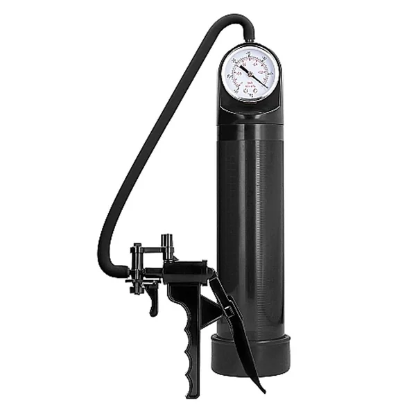 Pumped By Shots Elite Penis Pump with Advanced PSI Gauge – Black