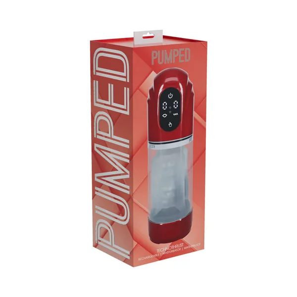 PUMPED TechnoThrust Automatic Masturbator Waterproof Red