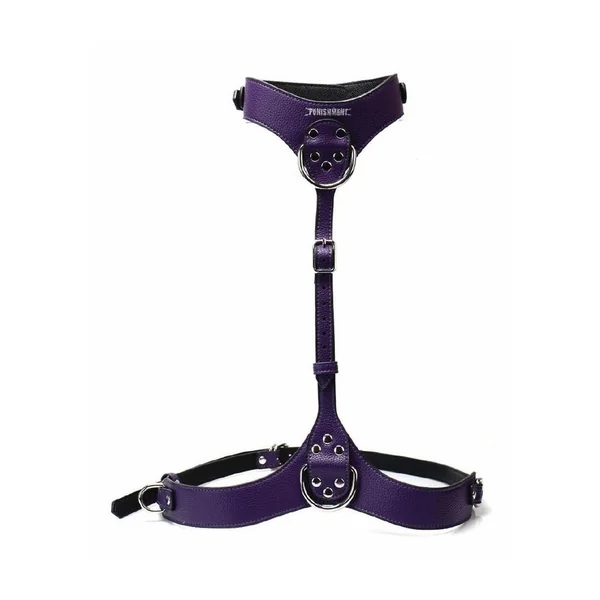 Punishment Body Harness – Purple/Silver